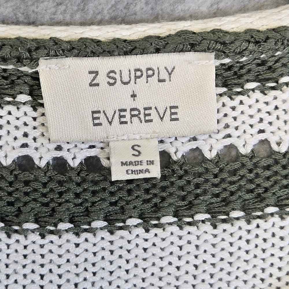 Z Supply x Evereve Womens S Striped Short Sleeve Sweater Coastal Preppy Knit - Picture 4 of 10